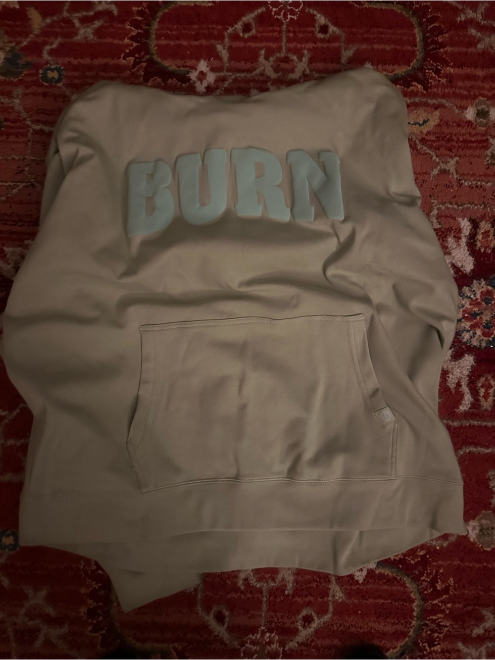 Green  Sweatshirt with 'BURN' Appliqué